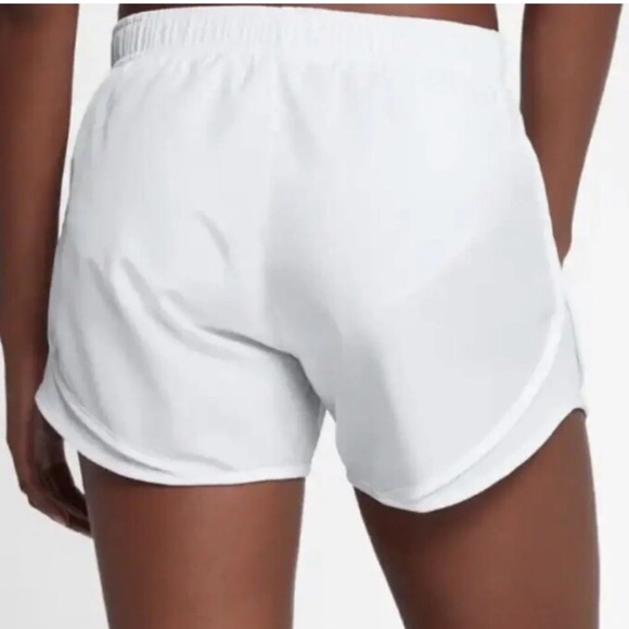 Nike Dri-Fit White Mid- Rise Brief Lined Athletic Tempo Running Shorts sz Small - Picture 11 of 14
